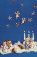 ANGEL CHRISTMAS Holidays Vintage Postcard CPSMPF #PAG738.A - Angeli