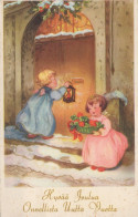 ENGEL WEIHNACHTSFERIEN Vintage Ansichtskarte Postkarte CPSMPF #PAG777.A - Angels