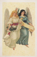 ANGELO Buon Anno Natale Vintage Cartolina CPSMPF #PAG730.A - Anges
