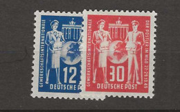 1949 MNH DDR Mi 243-44 Postfris** - Ungebraucht