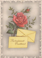 FLOWERS Vintage Ansichtskarte Postkarte CPSM #PBZ658.A - Fiori