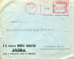 X0846 Italia, Red Meter Freistempel Ema, 1943 Trieste - Macchine Per Obliterare (EMA)
