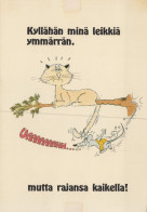 KATZE MIEZEKATZE Tier Vintage Ansichtskarte Postkarte CPSM #PAM275.A - Katzen