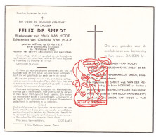 DP Felix De Smedt ° Zemst 1877 † 1950 X Maria Xx Clothilde Van Hoof // Kerremans Pepermans Roekens Piekaerts Vanderzeyp - Devotion Images