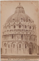 Photo Albuminée Format Carte Pisa (Italia) La Coupole Du Baptistère - Lieux
