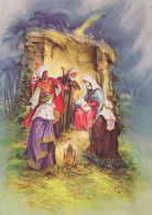 Vierge Marie Madone Bébé JÉSUS Noël Religion Vintage Carte Postale CPSM #PBB855.A - Vergine Maria E Madonne