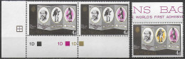 1970 St Helena Dickens 4d. Pair Yellow Omitted MNH SG N. 249b - Other & Unclassified