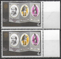 1970 St Helena Dickens 4d. Yellow Displaced MNH SG N. 249 Variety - Sonstige & Ohne Zuordnung