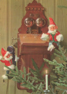 SANTA CLAUS Happy New Year Christmas GNOME Vintage Postcard CPSM #PAY484.A - Santa Claus