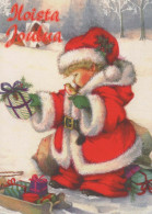 PÈRE NOËL Bonne Année Noël ENFANTS Vintage Carte Postale CPSM #PAY272.A - Santa Claus