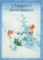 BABBO NATALE Buon Anno Natale GNOME Vintage Cartolina CPSM #PAY156.A - Santa Claus