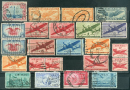 USA Air Mail Lot De Timbres Oblitérés Entre 1928 Et 1950 - 1a. 1918-1940 Usati