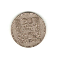 438/ FRANCE : 20 Francs Turin 1933 (argent) - 20 Francs