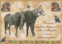 CAVALLO Animale Vintage Cartolina CPSM #PBR871.A - Horses