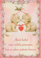 GATTO KITTY Animale Vintage Cartolina CPSM #PBQ980.A - Katten