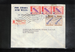 Indonesia 1967 Interesting Airmail Registered Letter - Indonésie