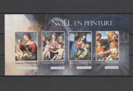 Togo 2013 Paintings Botticelli, Raphael, Bronzino, Da Vinci Sheetlet Imperf. MNH -scarce- - Other & Unclassified