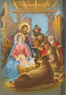 Vergine Maria Madonna Gesù Bambino Natale Religione Vintage Cartolina CPSM #PBP999.A - Jungfräuliche Marie Und Madona