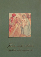 Jungfrau Maria Madonna Jesuskind Weihnachten Religion Vintage Ansichtskarte Postkarte CPSM #PBP991.A - Vierge Marie & Madones