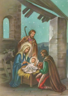 Vergine Maria Madonna Gesù Bambino Natale Religione Vintage Cartolina CPSM #PBP654.A - Virgen Mary & Madonnas