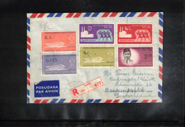 Indonesia 1962 Interesting Airmail Registered Letter - Indonesia