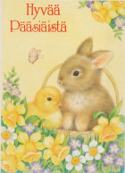 PÂQUES LAPIN Vintage Carte Postale CPSM #PBO359.A - Pâques
