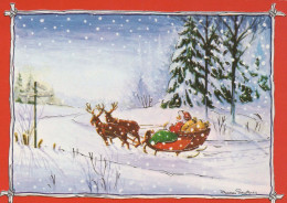 WEIHNACHTSMANN SANTA CLAUS Neujahr Weihnachten GNOME Vintage Ansichtskarte Postkarte CPSM #PBM103.A - Santa Claus