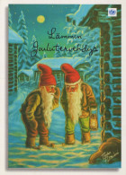PÈRE NOËL Bonne Année Noël GNOME Vintage Carte Postale CPSM #PBL926.A - Santa Claus