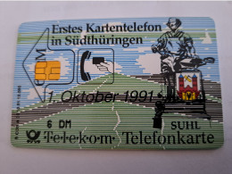 DUITSLAND/ GERMANY  CHIPCARD /6 DM  /ERSTES KARTENTELEFON 1991   / CARD / A 38 12000 EX   / MINT CARD     **16758** - S-Series : Taquillas Con Publicidad De Terceros