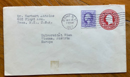 STATI UNITI - BUSTA FROM ROME N.Y. 13 OCT 1927 To UNIVERSITA' DI VIENNA - AUSTRIA - Briefe U. Dokumente