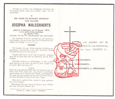 DP Josepha Walschaerts ° Eppegem Zemst 1872 † 1951 Verhaegen - Images Religieuses