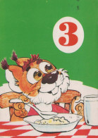 BUON COMPLEANNO 3 Años SCOIATTOLO Animale Vintage Cartolina CPSM #PBS692.A - Verjaardag