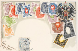 C.P.A. Carte Postale Philatélique Gaufrée Avec Armoiries - Représentation De Timbres Poste Anciens De RUSSIE - 1905 -TBE - Stamps (pictures)