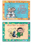 Carte Postale: Gaston Par Franquin 1998; Petit Lot De 5 Cartes Non écrites. Humour. Plusieurs Situations. - Fumetti