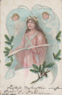 1903 ENGEL WEIHNACHTSFERIEN Vintage Antike Alte Postkarte CPA #PAG668.A - Angeli