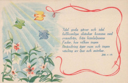 FLORES Vintage Tarjeta Postal CPSMPF #PKG025.A - Flowers