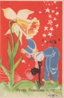 PASQUA BAMBINO UOVO Vintage Cartolina CPA #PKE353.A - Easter