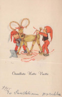 PÈRE NOËL Bonne Année Noël GNOME Vintage Carte Postale CPSMPF #PKD783.A - Kerstman