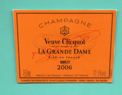 Etiquette De Champagne  "Veuve  Cliquot  2006 - Champagne