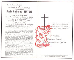 DP Maria Catharina Bertens ° Zemst 1881 † 1954 X Jan Silverans // Van Steenwinkel De Cree - Devotion Images