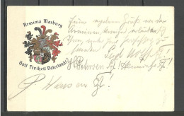 Deutschland Germany Burschenschaft Arminia Marburg O 1905 Academical Corporation Coat Of Arms Wappe, Used - Schools