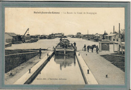 CPA (21) SAINT-JEAN-de-LOSNE - Mots Clés: Bassin, Canal De Bourgogne, Chemin De Halage, écluse, Péniche, Port - 1913 - Andere & Zonder Classificatie