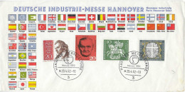 Postzegels > Europa > Duitsland > West-Duitsland >Brief Met 4 Postzegels Hannover Messe 1962 (18289)) - Lettres & Documents