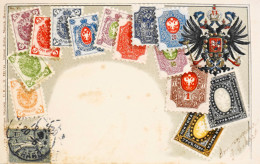 C.P.A. Carte Postale Philatélique Gaufrée Avec Armoiries - Représentation De Timbres Poste Anciens De RUSSIE - 1905 - BE - Postzegels (afbeeldingen)