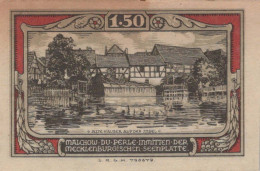 1.5 MARK 1921.Stadt MALCHOW Mecklenburg-Schwerin UNC DEUTSCHLAND Notgeld #PI715 - [11] Lokale Uitgaven