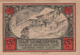 1.5 MARK 1914-1924 Stadt SCHNEIDEMÜHL Posen UNC DEUTSCHLAND Notgeld #PD337 - [11] Local Banknote Issues