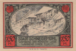 1.5 MARK 1914-1924 Stadt SCHNEIDEMÜHL Posen UNC DEUTSCHLAND Notgeld #PD323 - [11] Local Banknote Issues