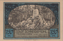 1.5 MARK 1914-1924 Stadt SCHNEIDEMÜHL Posen UNC DEUTSCHLAND Notgeld #PD308 - [11] Lokale Uitgaven