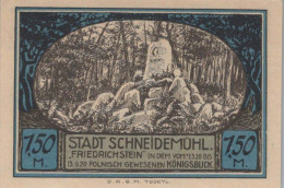 1.5 MARK 1914-1924 Stadt SCHNEIDEMÜHL Posen UNC DEUTSCHLAND Notgeld #PD300 - [11] Lokale Uitgaven