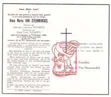 DP Anna Maria Van Steenwinkel ° Eppegem Zemst 1880 † 1954 X Joannes Xx Karel Tuyaerts - Devotion Images
